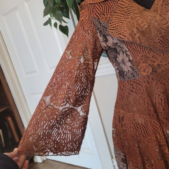 Asymmetrical Lace Fairycore Whimsy Cottagecore Dress/Jacket - Picture 3 of 8